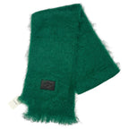 Loewe Muffler Mohair Leather Green Scarf