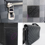 Louis Vuitton District PM Damier Graphite Shoulder Bag Black — view 8