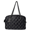 Chanel Super Paris Pisance CC Logo Chain Shoulder Bag Black