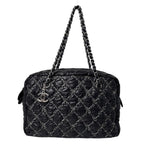 Chanel Super Paris Pisance CC Logo Chain Shoulder Bag Black