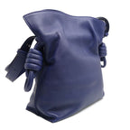 Loewe Flamenco Knot Anagram Shoulder Bag Leather Purple Silver Hardware — view 3