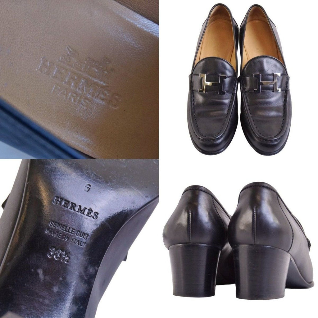 Hermes Loafers Moccasins H Logo Constance Leather — view 9