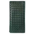 Bottega Veneta Intrecciato Bifold Long Wallet Billfold Leather Green