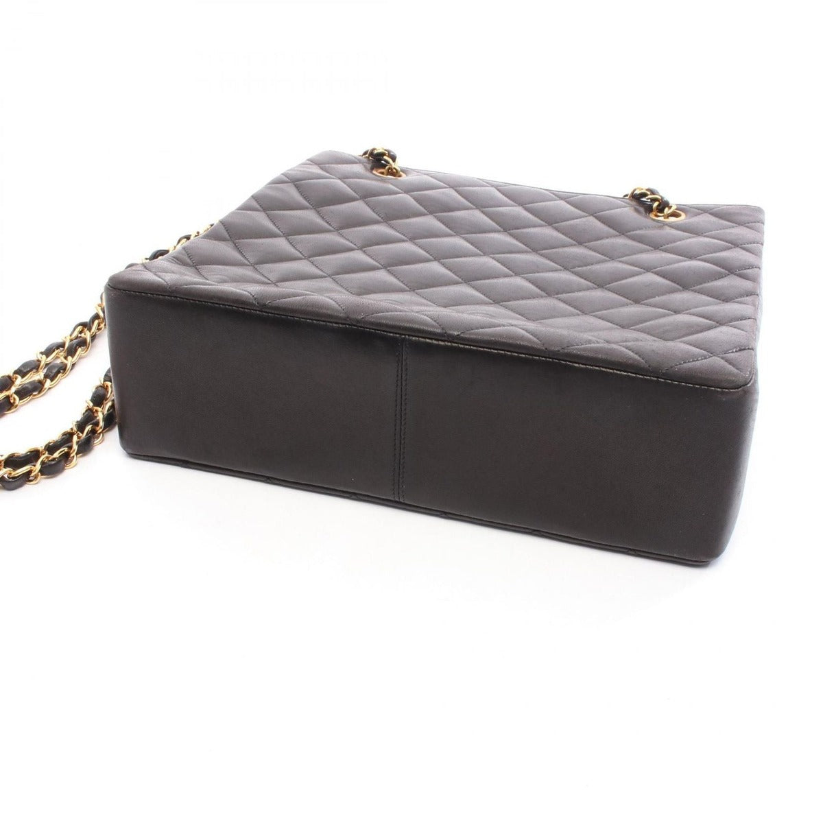Chanel Tote Bag Quilted Black Lambskin Paris Limited — view 6