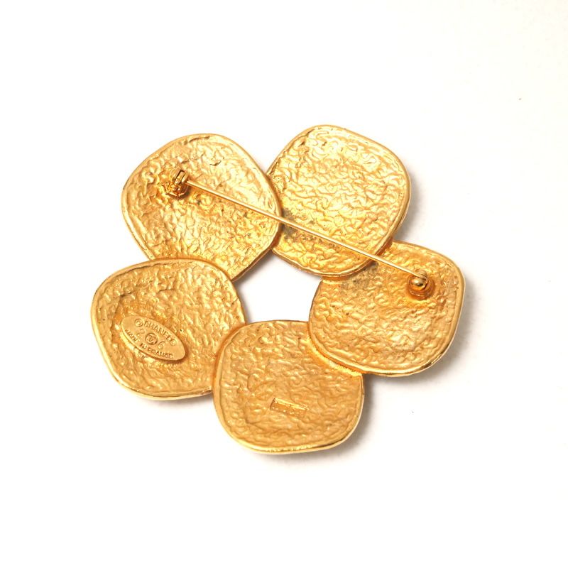 Chanel Vintage Brooch Gripore 26 Navy And Gold — view 3