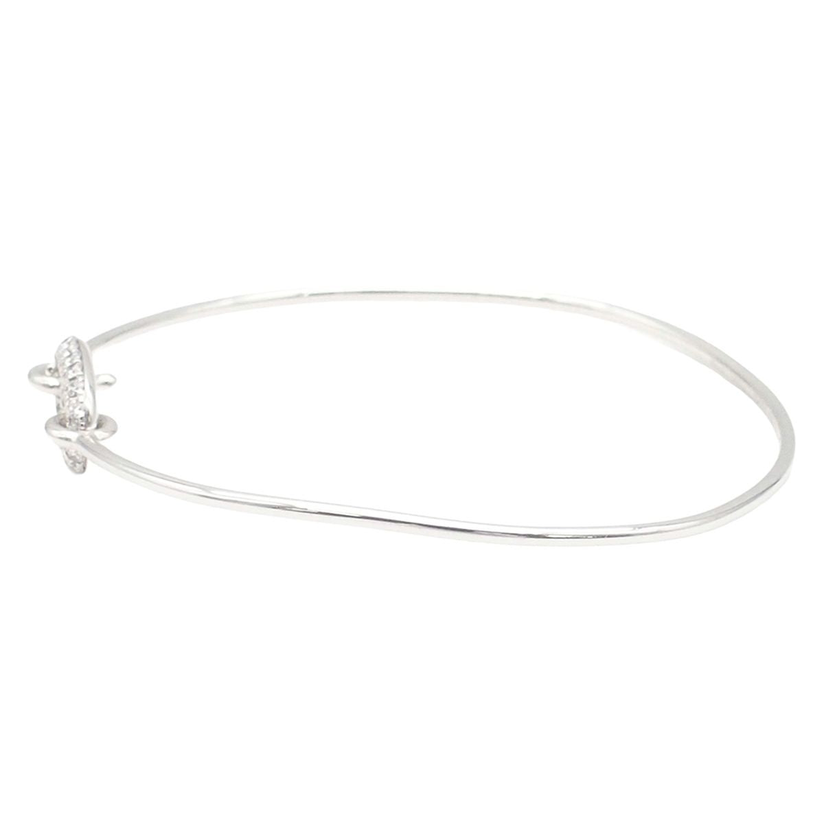 Hermes Ronde Chaine D'ancre Bangle White Gold 18k Diamond Bracelet — view 2
