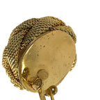 Chanel Pearl Coco Mark Gold White Metal Earrings 97 — view 5