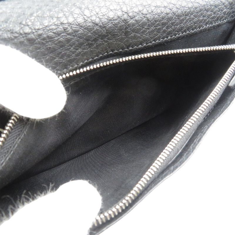Fendi Selleria 7 M0186 Calf Silver Hardware Black Bifold Long Wallet 1380 — view 5