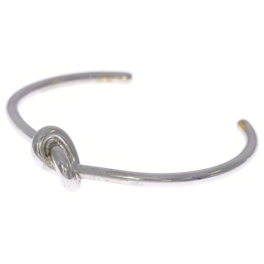 Celine Knot Bangle Bracelet Silver M