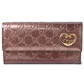 Gucci Wallet Long GG Pattern Heart-shaped Interlocking G Metallic