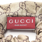Gucci GG Pattern Scrunchie Silk Beige Brown — view 2