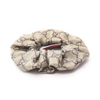 Gucci GG Pattern Scrunchie Silk Beige Brown