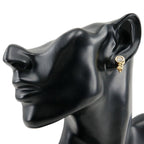 Christian Dior Vintage Gold Plated And Rhinestone 5.4 g Earrings — view 3