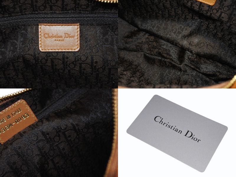 Dior Galliano Era Street Chic Hobo Shoulder Bag Lambskin Brown — view 8