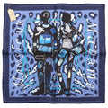 Hermes Carre 40 Monsieur ET Madame & Silk Blue Scarf 0217