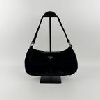 Prada Shoulder Bag Black Velvet Vintage — view 2