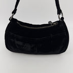 Prada Shoulder Bag Black Velvet Vintage — view 4