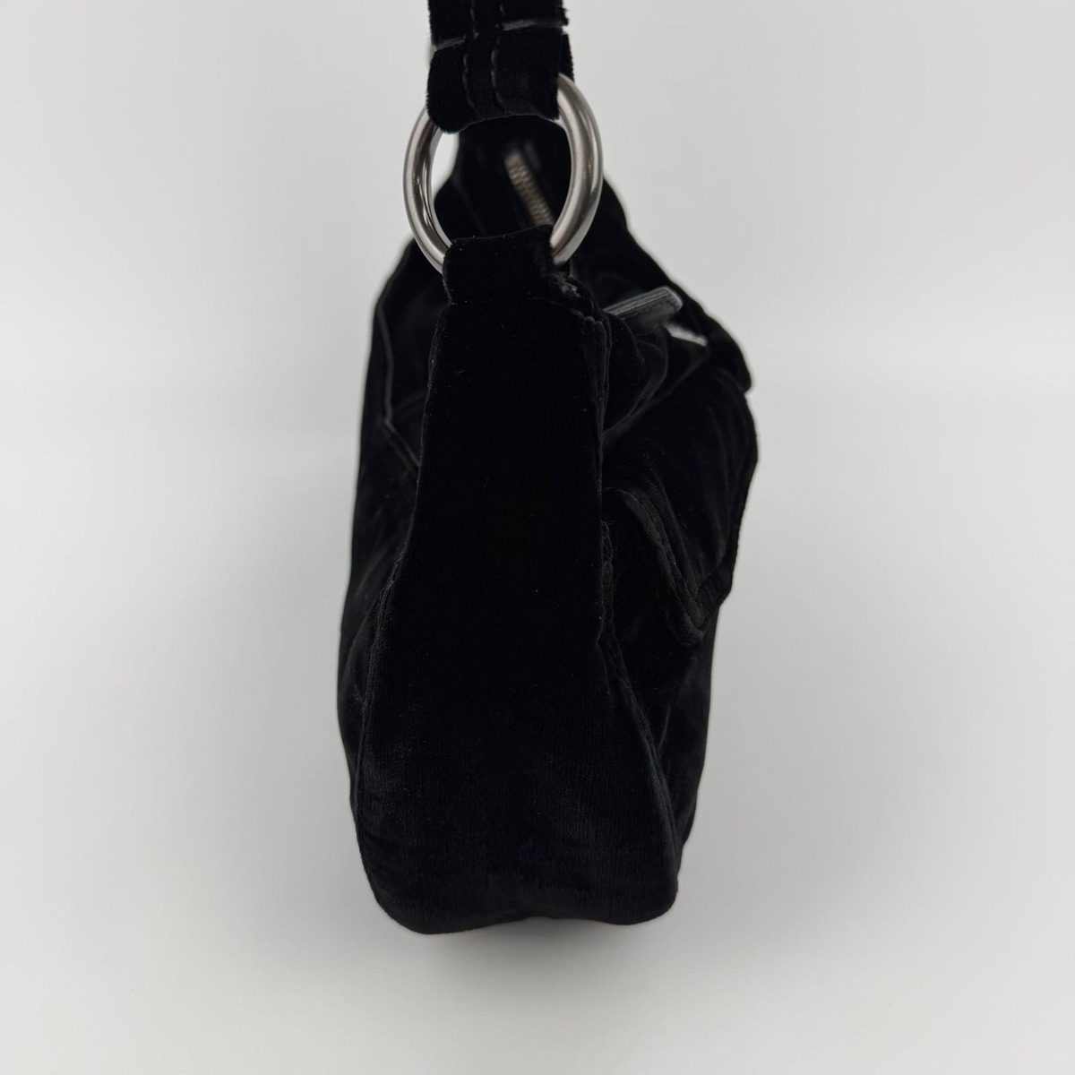 Prada Shoulder Bag Black Velvet Vintage — view 5