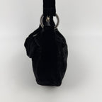 Prada Shoulder Bag Black Velvet Vintage — view 6