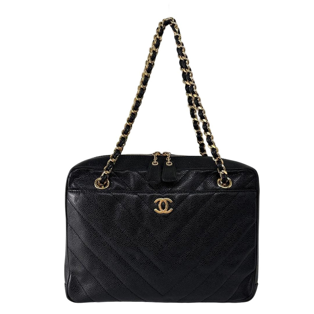 Chanel Super Stitch Caviar Leather Chain Shoulder