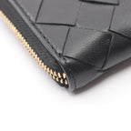 Bottega Veneta Coin Case Intrecciato Black Leather — view 5