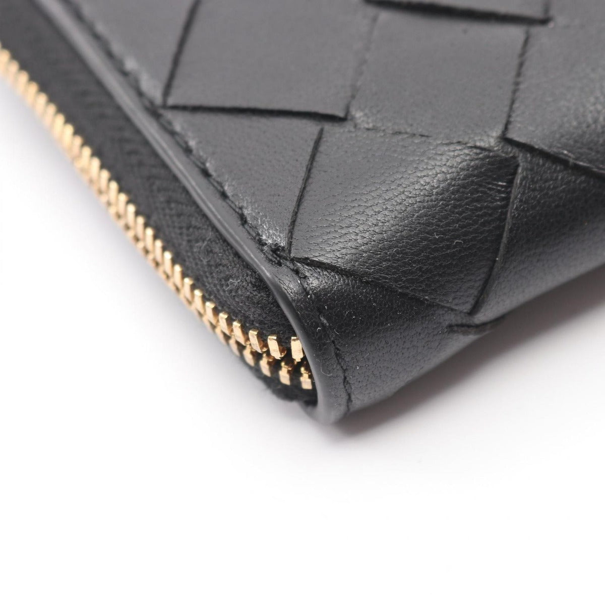 Bottega Veneta Coin Case Intrecciato Black Leather — view 5