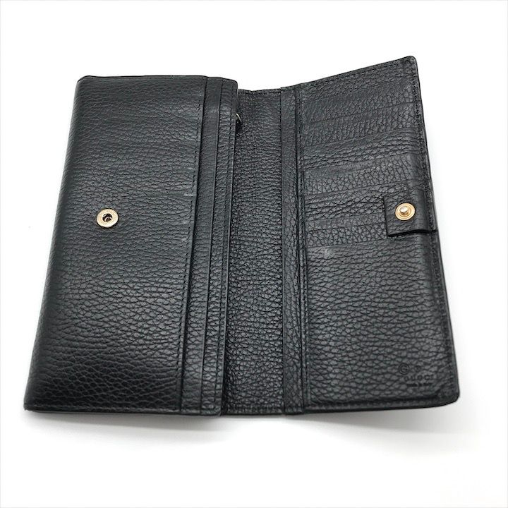 Gucci Inter Locking Leather Bifold Wallet Black — view 6