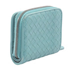 Bottega Veneta Bifold Wallet Intrecciato Light Blue Leather — view 2