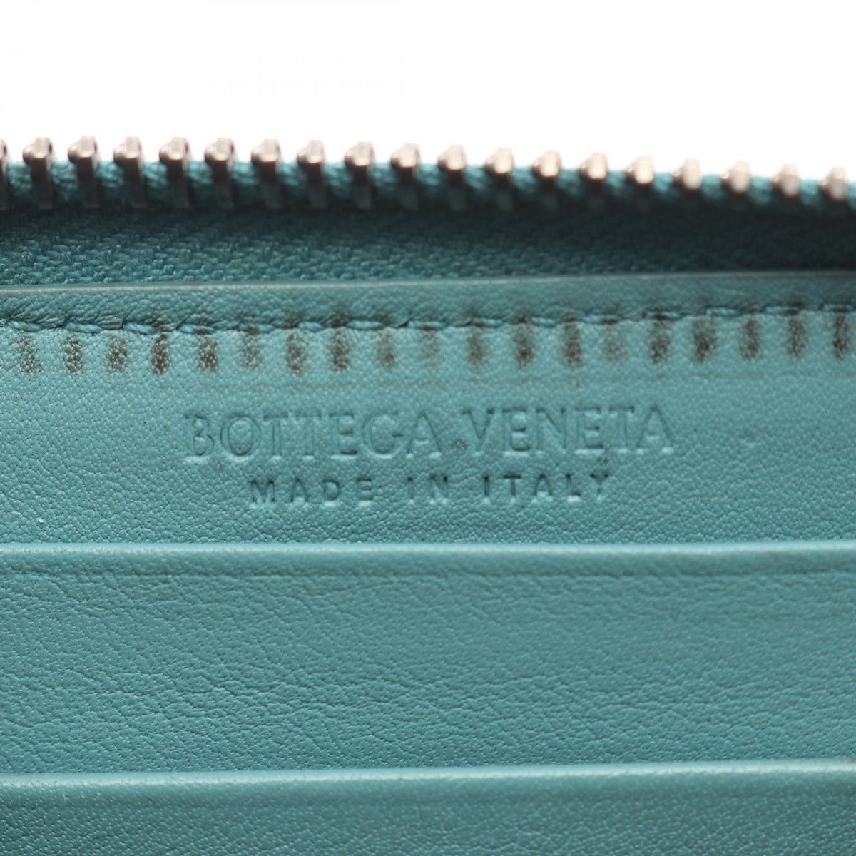 Bottega Veneta Bifold Wallet Intrecciato Light Blue Leather — view 5