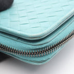 Bottega Veneta Bifold Wallet Intrecciato Light Blue Leather — view 7