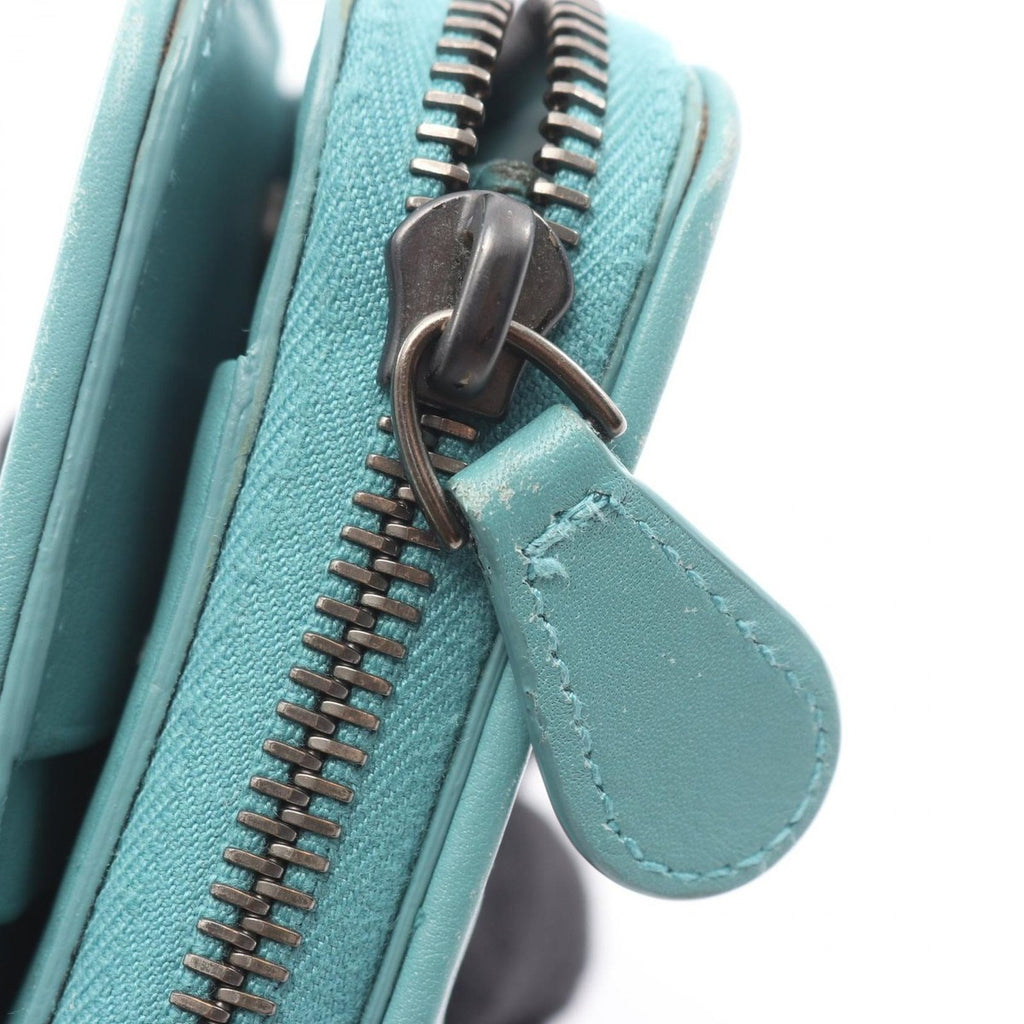 Bottega Veneta Bifold Wallet Intrecciato Light Blue Leather — view 9