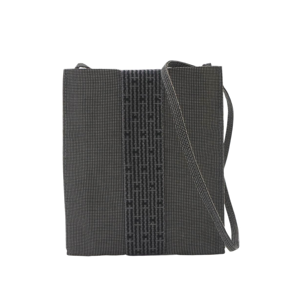 Hermes Her Line Pochette Shoulder Bag Canvas Gray Herline