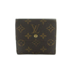 Louis Vuitton Portefeuille Elise Wallet Bifold Coin Purse Monogram Pattern Brown