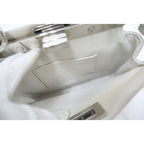 Fendi Peekaboo Mini 2-Way Shoulder Bag White Silver Leather — view 5
