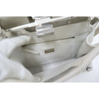 Fendi Peekaboo Mini 2-Way Shoulder Bag White Silver Leather — view 6