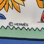 Hermes Scarf Carre 90 RE Tour a la Terre Return Blue Box — view 8