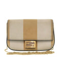 Fendi Nano Bucket Suede Beige Mini Chain Shoulder Bag Charm