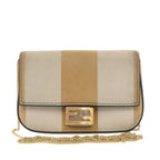 Fendi Nano Bucket Suede Beige Mini Chain Shoulder Bag Charm