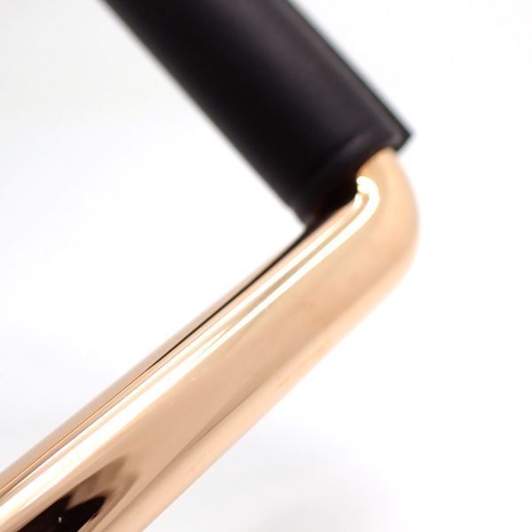 Hermes Equestre GM Necklace PG Pink Gold Black Leather Same As Box — view 8