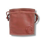 Loewe Mini Shoulder Bag Drawstring Shape Flamenco Pink Nappa Leather Anagram — view 3
