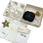 Christian Dior Cannage Black Gold CD Chain Airpods Case — view 7