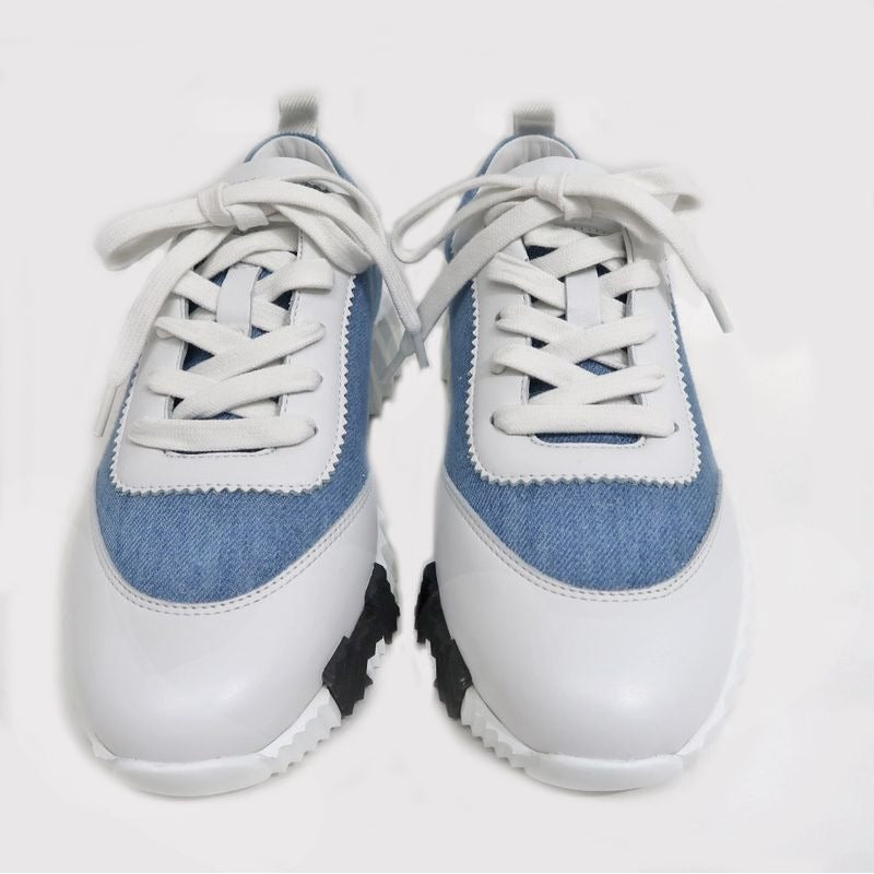 Hermes Bouncing Sneakers Size 38.5 Blue White Apparel — view 3