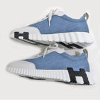 Hermes Bouncing Sneakers Size 38.5 Blue White Apparel — view 4