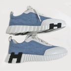 Hermes Bouncing Sneakers Size 38.5 Blue White Apparel — view 5