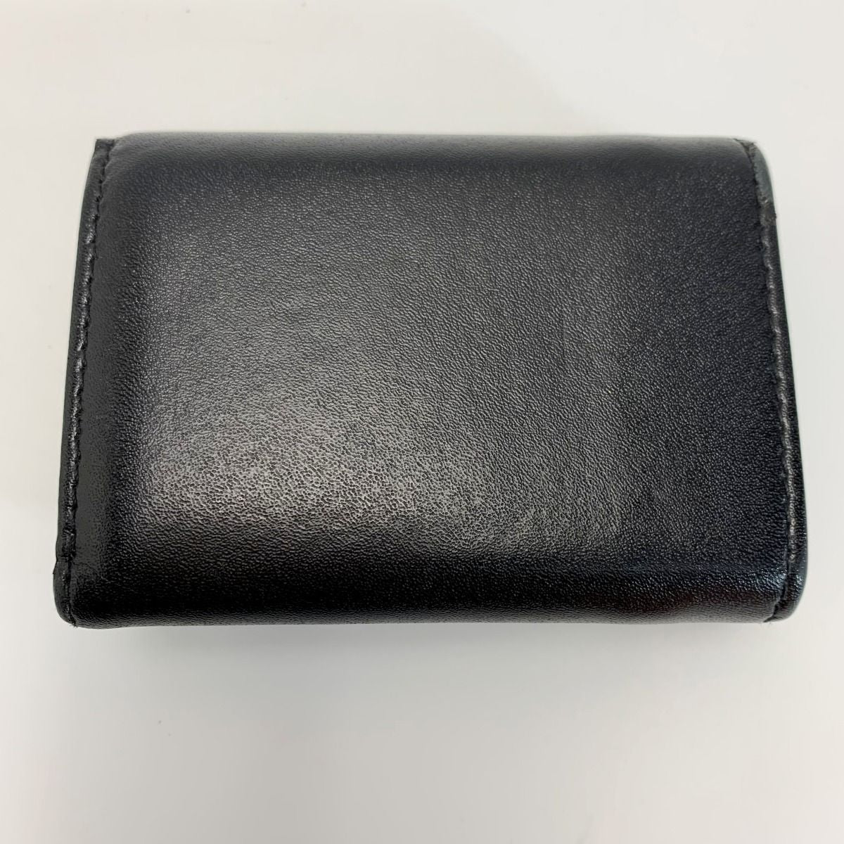 Fendi F's Compact Leather Black Trifold Wallet — view 2