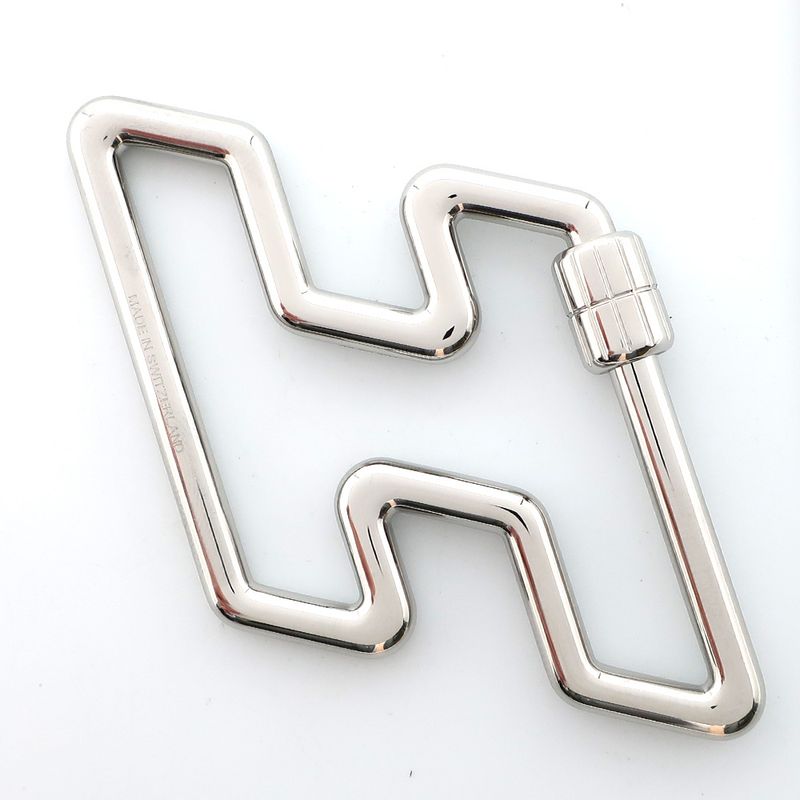 Hermes Key Ring Holder H Logo Silver Accessories Small Items — view 2