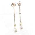 Dior CD Logo Star Earrings Metal
