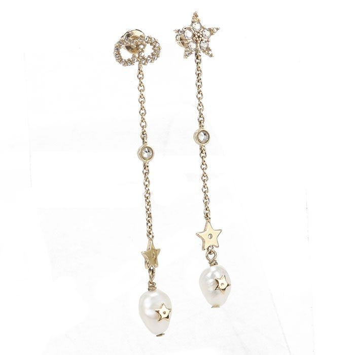 Dior CD Logo Star Earrings Metal
