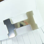 Hermes Moccasins Paris Royale Silver Buckle with Fringe Leather Belt — view 9