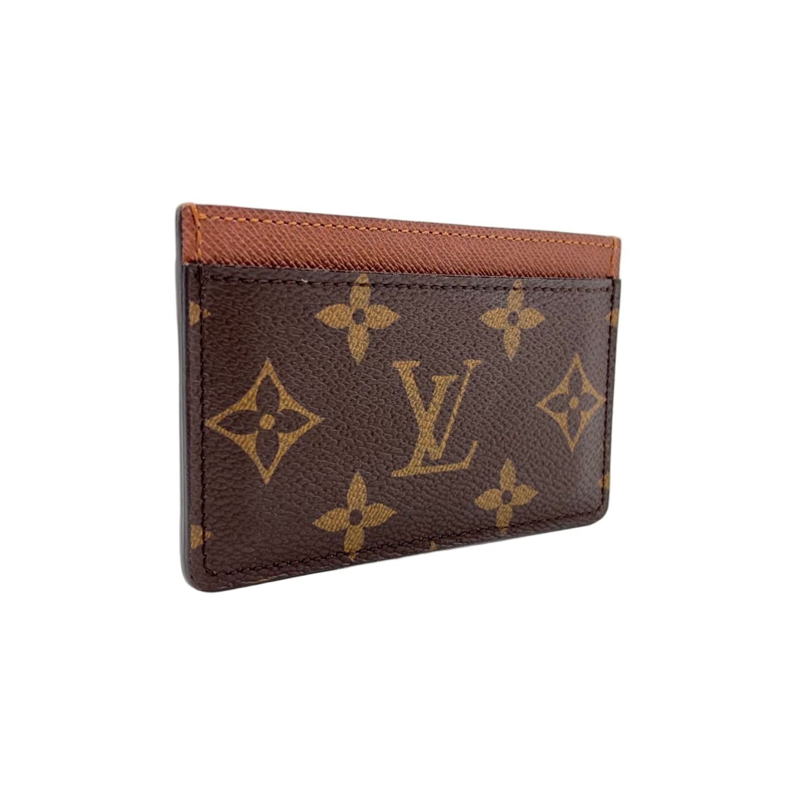 Louis Vuitton Card Holder Sample Monogram Leather Brown Case — view 2